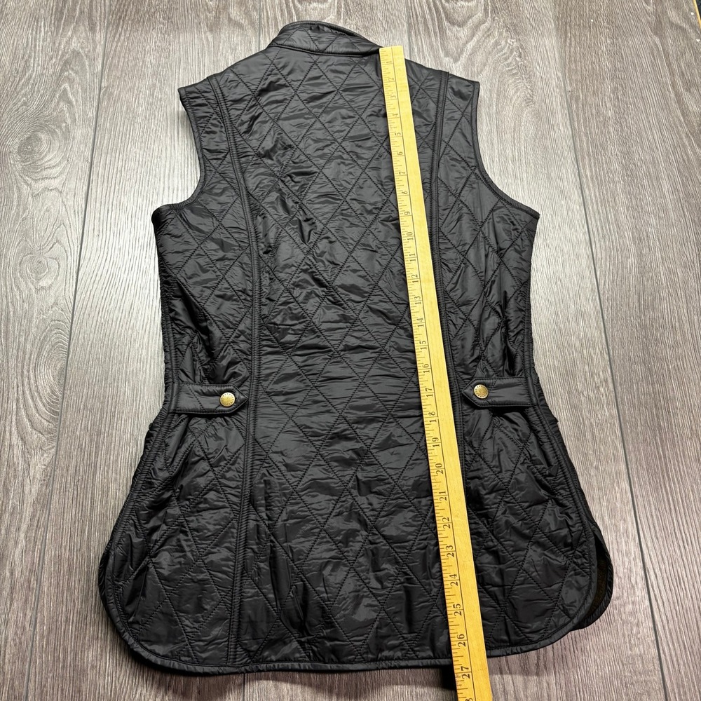 Barbour Wray Gilet Black Quilted Fleece Lined Vest LGI0017 Women US 4 UK 8 - Picture 9 of 11